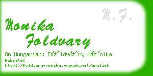 monika foldvary business card